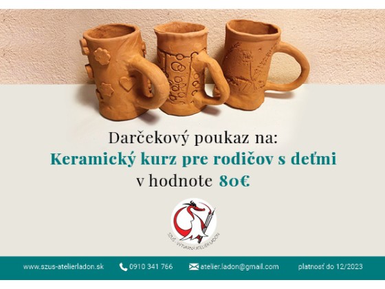 Poukaz na Keramický kurz pre rodičov s deťmi