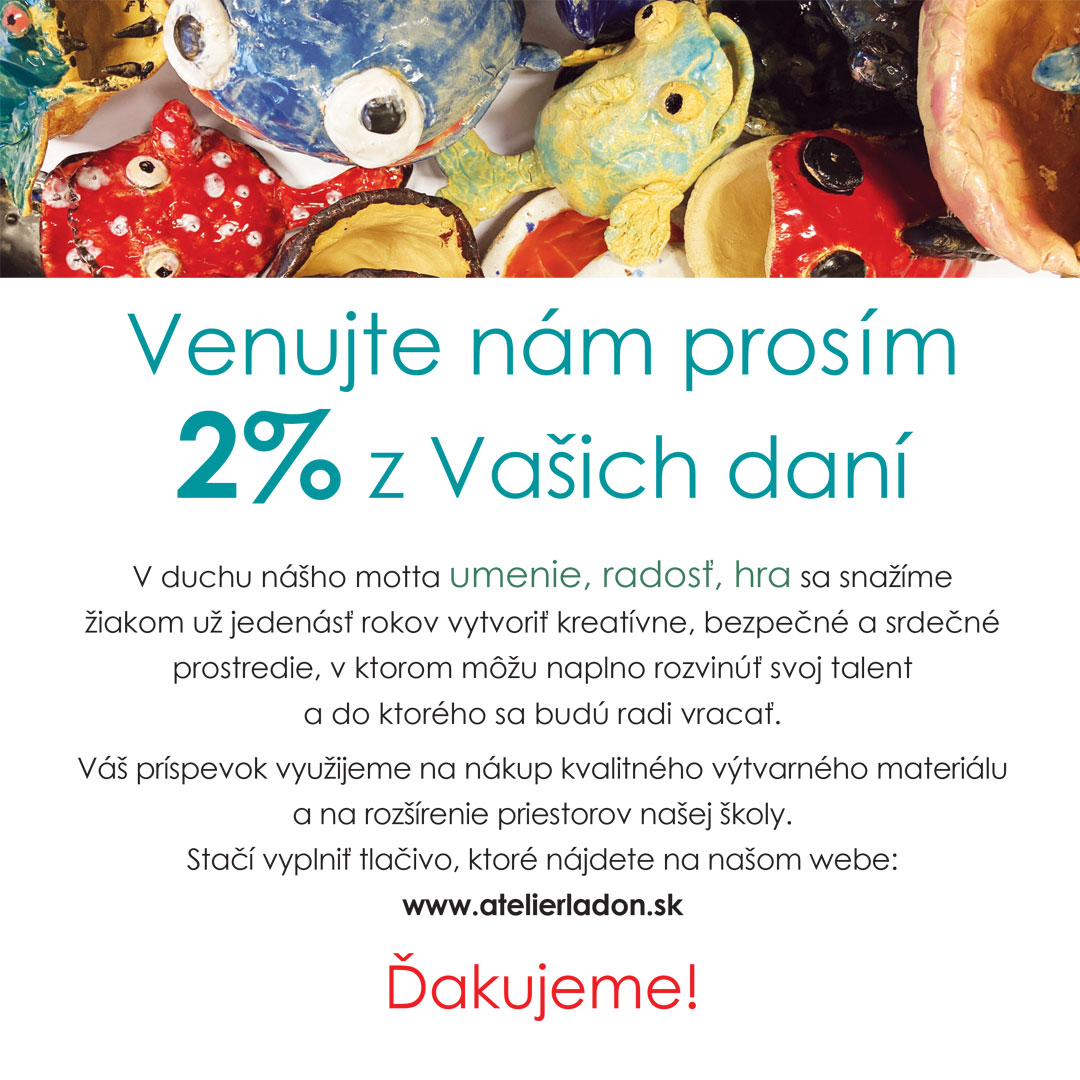 Venujte škole 2% z Vašich daní